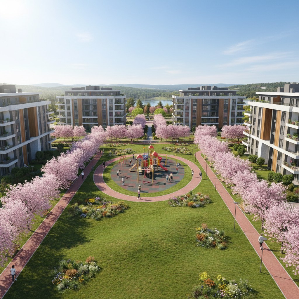 Bahçeşehir site peyzaj projesi